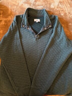 Goodfellow & Co Dark Teal Quilted Snap-Front Pullover